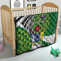 Cook Islands Independence Day Quilt National Flag and Emblem with Tatau Tattoo