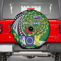 Cook Islands Independence Day Spare Tire Cover National Flag and Emblem with Tatau Tattoo