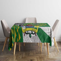 Cook Islands Independence Day Tablecloth National Flag and Emblem with Tatau Tattoo