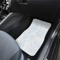 Hawaiian Turtles and Leis Car Mats Tribal Kakau Pattern Airy White Blue Cloud Vibe