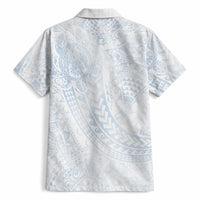 Hawaiian Turtles and Leis Hawaiian Shirt Tribal Kakau Pattern Airy White Blue Cloud Vibe LT03 - Polynesian Pride