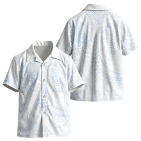 Hawaiian Turtles and Leis Kid Hawaiian Shirt Tribal Kakau Pattern Airy White Blue Cloud Vibe LT03 - Polynesian Pride