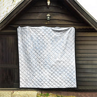 Hawaiian Turtles and Leis Quilt Tribal Kakau Pattern Airy White Blue Cloud Vibe