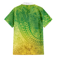 Hawaiian Turtles and Leis Family Matching Puletasi and Hawaiian Shirt Tribal Kakau Pattern Fresh Summer Vibe