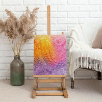 Hawaiian Turtles and Leis Canvas Wall Art Tribal Kakau Pattern Magical Rainbow Sky