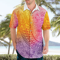 Hawaiian Turtles and Leis Hawaiian Shirt Tribal Kakau Pattern Magical Rainbow Sky LT03 - Polynesian Pride