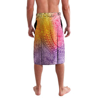 Hawaiian Turtles and Leis Lavalava Tribal Kakau Pattern Magical Rainbow Sky