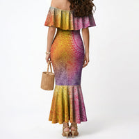 Hawaiian Turtles and Leis Mermaid Dress Tribal Kakau Pattern Magical Rainbow Sky LT03 - Polynesian Pride
