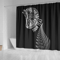 Personalised New Zealand Maori Art Tattoo and Silver Fern Shower Curtain