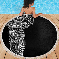 Polynesian Art Traditional Tattoo Pattern Beach Blanket