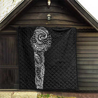 Polynesian Art Traditional Tattoo Pattern Quilt