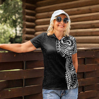 Polynesian Art Traditional Tattoo Pattern Women Polo Shirt