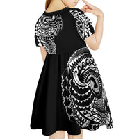 Polynesian Art Traditional Tattoo Kid Short Sleeve Dress Simple Style LT03 - Polynesian Pride
