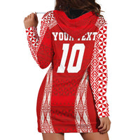 Custom Tonga Pacific Rugby 2024 Hoodie Dress Ngatu Tribal Pattern