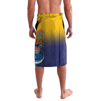 American Samoa Fautasi Lavalava Bald Eage and Sailfish with Kakau Motifs LT03 - Polynesian Pride