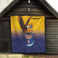 American Samoa Fautasi Quilt Bald Eage and Sailfish with Kakau Motifs LT03 - Polynesian Pride