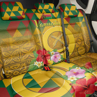 Melanesian Vanuatu Back Car Seat Cover With Tapa Tribal Pattern and Triangle Geometric Tricolor - Polynesian Pride