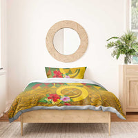 Melanesian Vanuatu Bedding Set With Tapa Tribal Pattern and Triangle Geometric Tricolor - Polynesian Pride