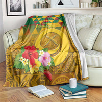 Melanesian Vanuatu Blanket With Tapa Tribal Pattern and Triangle Geometric Tricolor - Polynesian Pride