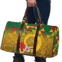 Melanesian Vanuatu Travel Bag With Tapa Tribal Pattern and Triangle Geometric Tricolor - Polynesian Pride