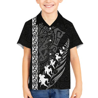 Custom New Zealand Rugby Hawaiian Shirt Haka Dance Tribal God Mask Maori Pattern LT03 - Polynesian Pride