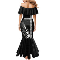 Custom New Zealand Rugby Mermaid Dress Haka Dance Tribal God Mask Maori Pattern LT03 - Polynesian Pride