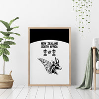 South Africa and New Zealand Canvas Wall Art Champion History Go Final 2023 Vintage Style LT03 - Polynesian Pride