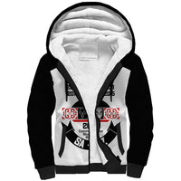 South Africa and New Zealand Sherpa Hoodie Champion History Go Final 2023 Vintage Style LT03 Unisex White - Polynesian Pride