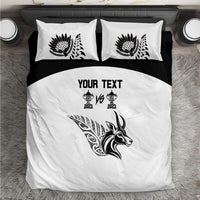 Personalised South Africa and New Zealand Bedding Set Champion History Go Final 2023 Vintage Style LT03 White - Polynesian Pride