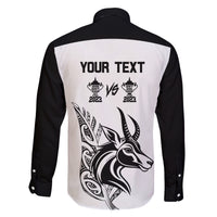 Personalised South Africa and New Zealand Family Matching Puletasi Dress and Hawaiian Shirt Champion History Go Final 2023 Vintage Style LT03 - Polynesian Pride