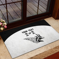 Personalised South Africa and New Zealand Rubber Doormat Champion History Go Final 2023 Vintage Style LT03 - Polynesian Pride