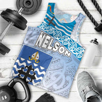New Zealand Nelson Men Tank Top Nelson's Flag and Seal - Maori Art Tattoo