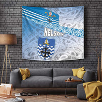 New Zealand Nelson Tapestry Nelson's Flag and Seal - Maori Art Tattoo