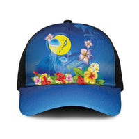 Palau Jellyfish Baseball Net Cap Ocean Heritage Tropical Plants - Polynesian Pride
