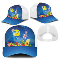 Palau Jellyfish Baseball Net Cap Ocean Heritage Tropical Plants - Polynesian Pride