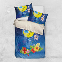 Palau Jellyfish Bedding Set Ocean Heritage Tropical Plants - Polynesian Pride