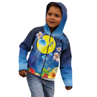 Palau Jellyfish Kid Hoodie Ocean Heritage Tropical Plants - Polynesian Pride