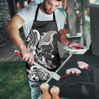 Hawaiian Manta Rays Apron Tribal Hibiscus Polynesian Tattoos Black Color - Polynesian Pride