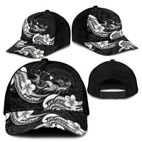 Hawaiian Manta Rays Classic Cap Tribal Hibiscus Polynesian Tattoos Black Color - Polynesian Pride