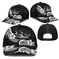 Hawaiian Manta Rays Mesh Trucker Cap Tribal Hibiscus Polynesian Tattoos Black Color LT03 - Polynesian Pride