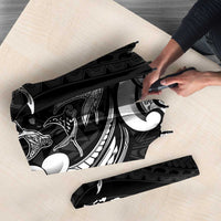 Hawaiian Manta Rays Umbrella Tribal Hibiscus Polynesian Tattoos Black Color - Polynesian Pride