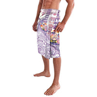 Hawaiian and Japanese Culture Together Lavalava Tropical Honu with Japanese Elements Purple Color