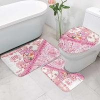 Hawaiian and Japanese Culture Together Bathroom Set Tropical Honu with Japanese Elements Pink Color LT03 - Polynesian Pride