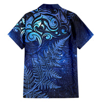 New Zealand Matariki Family Matching Off Shoulder Maxi Dress and Hawaiian Shirt Maori Pattern and Silver Fern LT03 - Polynesian Pride