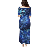 New Zealand Matariki Puletasi Maori Pattern and Silver Fern LT03 - Polynesian Pride