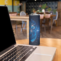 Aotearoa New Zealand New Year Skinny Tumbler Tribal Koru Tattoo Blue Galaxy Maori Silver Fern LT03 - Polynesian Pride