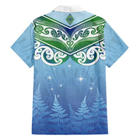 Aotearoa New Zealand New Year Family Matching Mermaid Dress and Hawaiian Shirt Maori Motifs with Silver Fern and Matariki Stars LT03 - Polynesian Pride