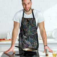 Aotearoa Moko Tribal Tattoo Apron New Zealand Maori Penguin and Fantail Paua Shell Style LT03 - Polynesian Pride
