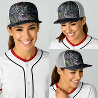 Aotearoa Moko Tribal Tattoo Baseball Net Cap New Zealand Maori Penguin and Fantail Paua Shell Style LT03 - Polynesian Pride