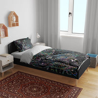 Aotearoa Moko Tribal Tattoo Bedding Set New Zealand Maori Penguin and Fantail Paua Shell Style LT03 - Polynesian Pride